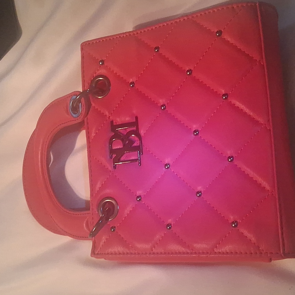 Badgley Mischka Pink Quilted Mini Bag Nwot